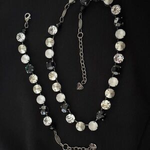 Sabika Classics Volume 4 Black and Silver Necklace and Bracelet Set